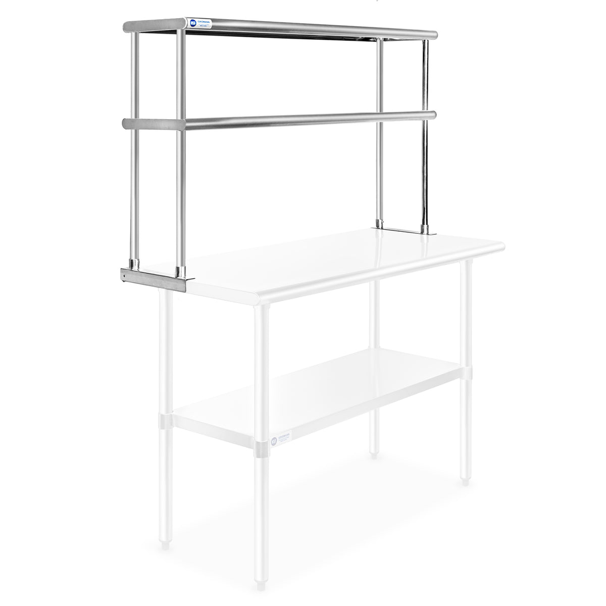 NSF Stainless Steel 2-Tier Overshelves – Gridmann.com