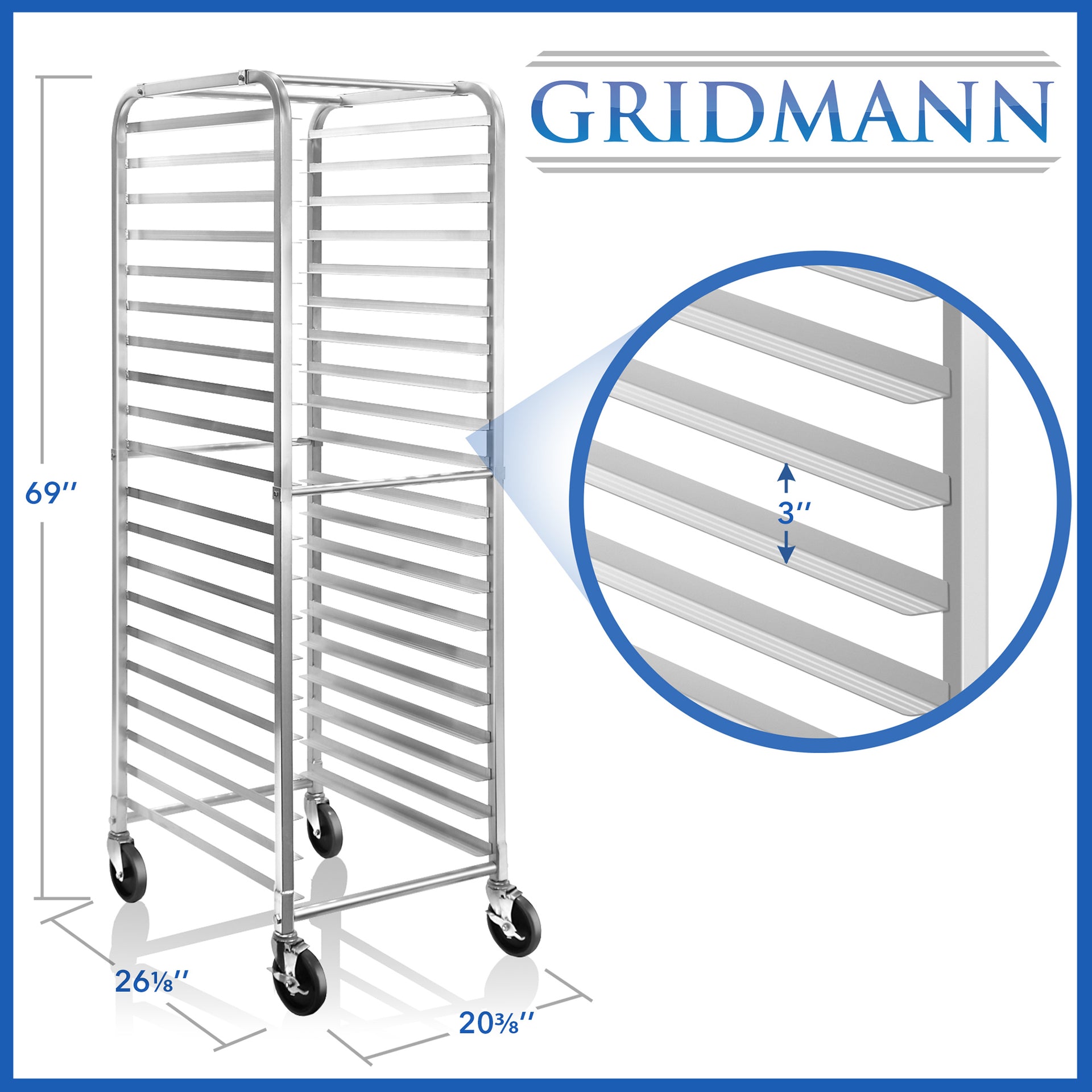 20 Sheet Commercial Kitchen Bakery Rack – Gridmann.com