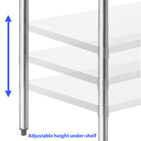 OPEN BOX - 24 x 24 Inch NSF Stainless Steel Prep Table – Gridmann.com