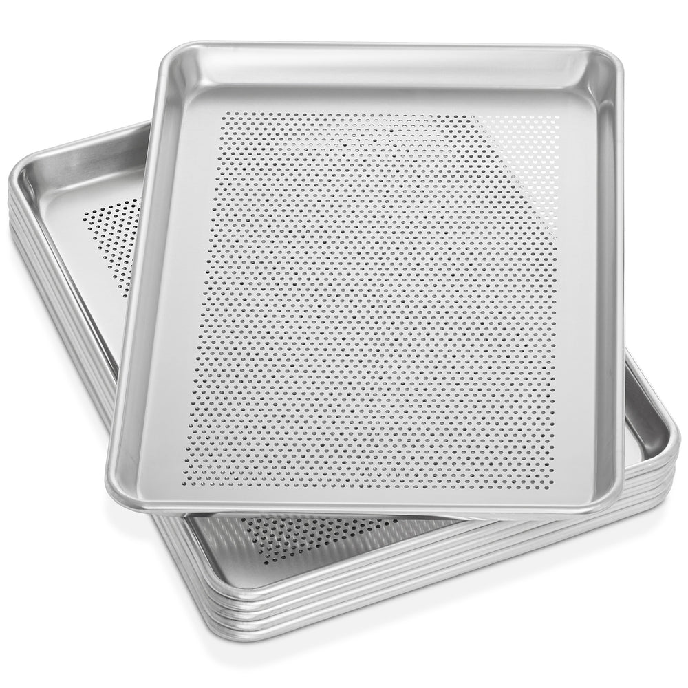Perforated Aluminum Cookie Trays OPEN BOX Commercial Grade