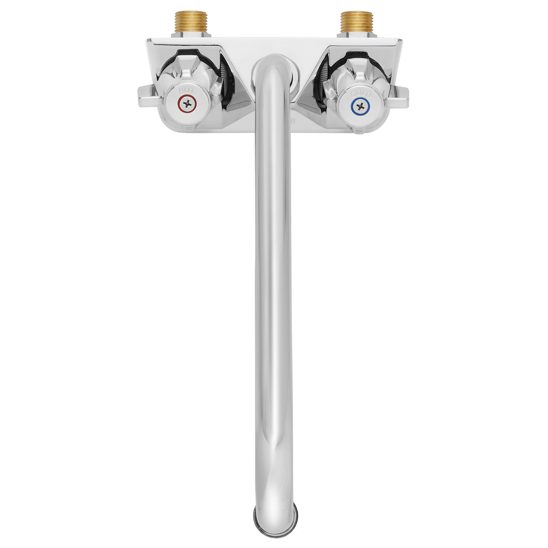 Wall Mount Sink Faucet with 4" Center and 10" Swing Spout