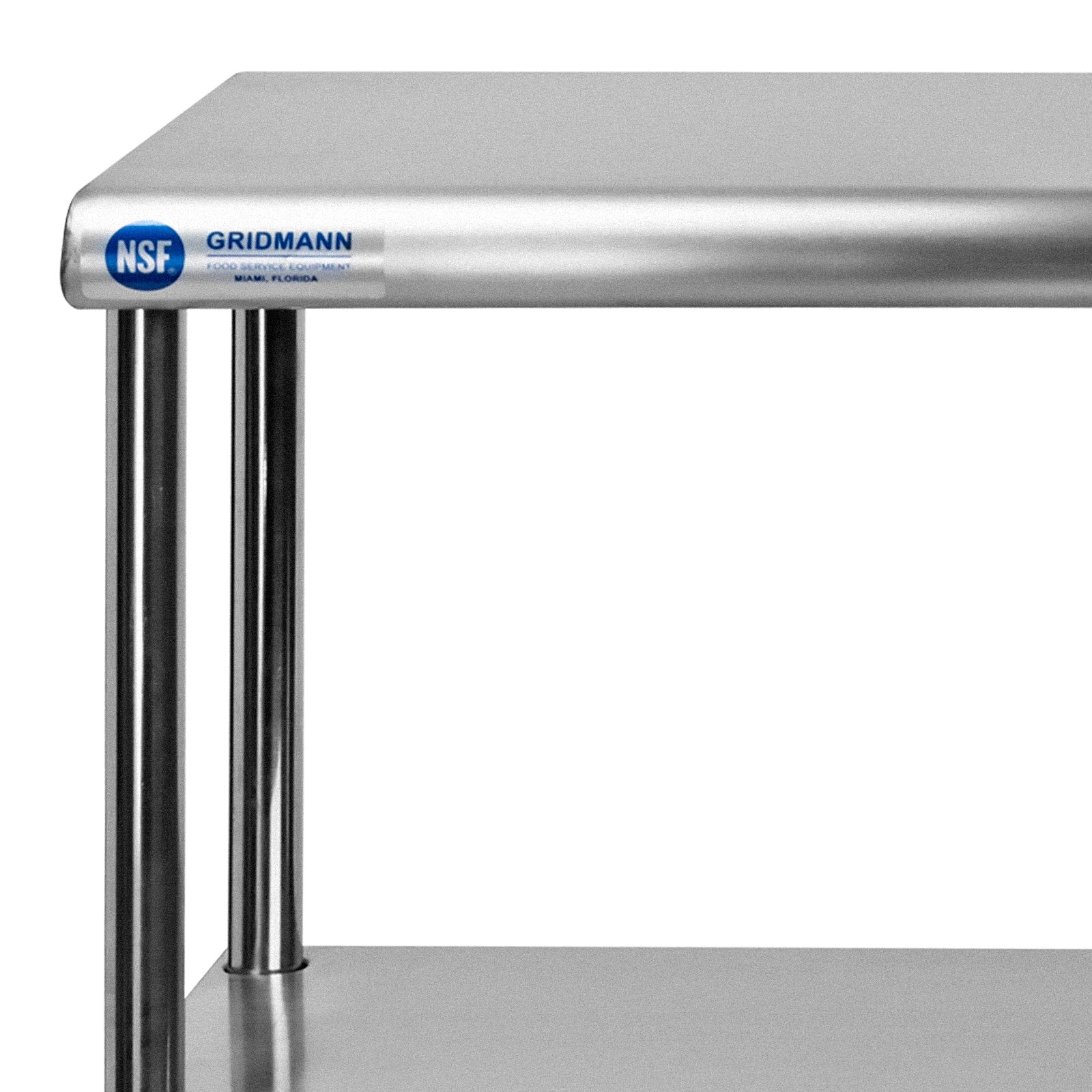 NSF Stainless Steel 2-Tier Overshelves – Gridmann.com